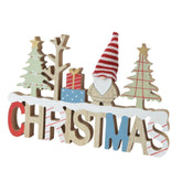 Decoris Pinewood Sign with Gnome and Trees 29.5 x 21cm